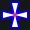 cross of triangles blue custom crosshair