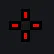 a red custom crosshair