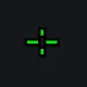 Kickz green custom crosshair