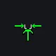 Shoot Here green custom crosshair