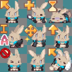 Arknights Bunny Amiya animated mouse cursor