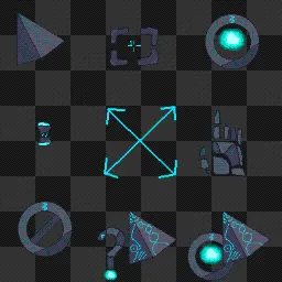 blue energy animated mouse cursor