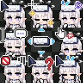 BlueArchive TW pack (Himari, Rio, Toki) animated mouse cursor
