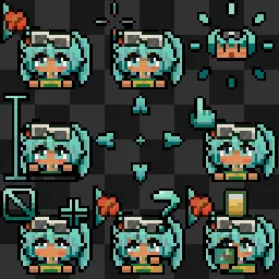 Brazilian Miku animated mouse cursor
