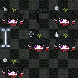 Curseur VTUBER Twitch lumoonia ''emote'' animated mouse cursor