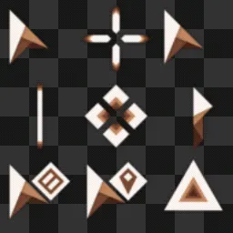 三角渐变咖啡 鼠标指针 animated mouse cursor