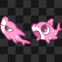 Cute Pink Shark mouse cursor