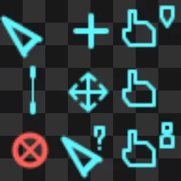 Cyberpunk mouse cursor