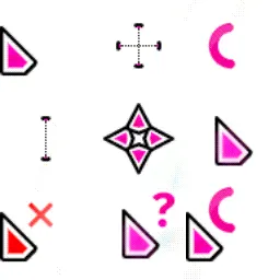 Diamond Glass Cerise animated mouse cursor