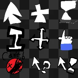 Drawed mouse cursor