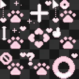 F2U pink paw animated mouse cursor