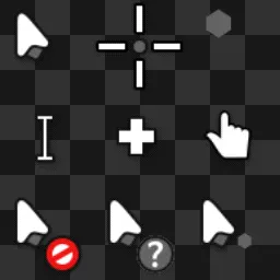 Futuristic White animated mouse cursor