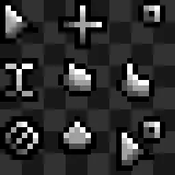 Grey animated mouse cursor