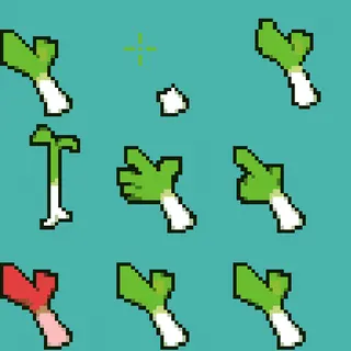 Hatsune Miku's Leek animated mouse cursor