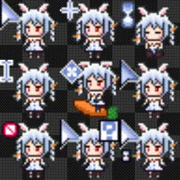 Hololive Usada Pekora Pixel Art Cursor Set (15-in-1)兎田ぺこら