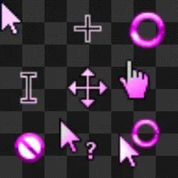 Hot Pink animated mouse cursor