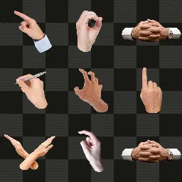 Human hands mouse cursor