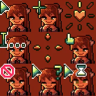 Just Monika animated mouse cursor