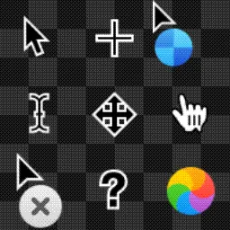 MacOS Sequoia Dark animated mouse cursor