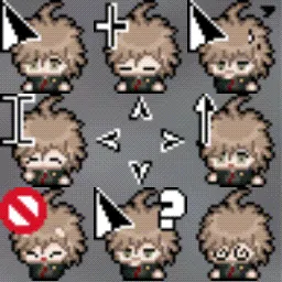 Makoto Naegi (Danganronpa) animated mouse cursor