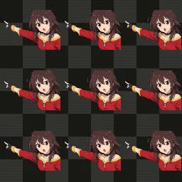 Megumin pointing animated mouse cursor