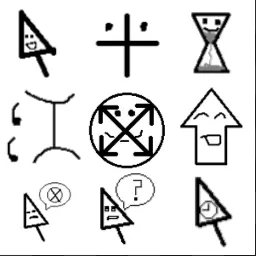 MS paint smileys (READ DISCRIPTION) mouse cursor