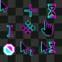 neon mouse cursor