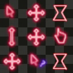Neon Red Cursor
