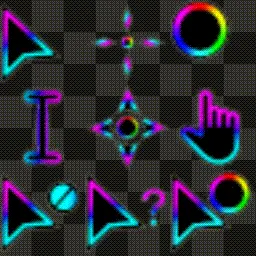 neon rgb animated mouse cursor