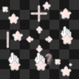 Pastel Star Set animated mouse cursor