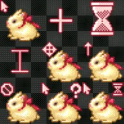 pink & yellow bunny<3 animated mouse cursor