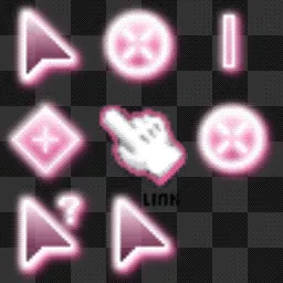 Pink Neon Glass Cursors