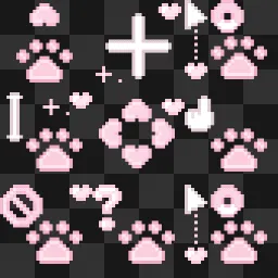 Pink Paw Cursor with Alt pointer