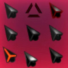Prismatic Neon Red Cursor
