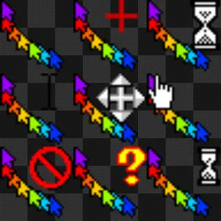 Rainbow Tail animated mouse cursor