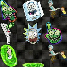 rick and morty animated mouse cursor
