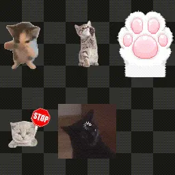 scuba cat in da center animated mouse cursor