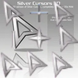 Silver Cursors 3D