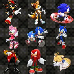 Sonic animated mouse cursor