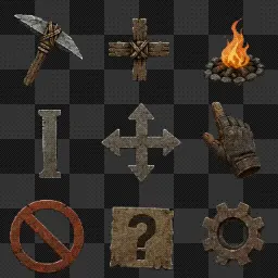 Stone and tools mouse cursor