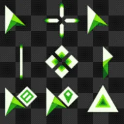 Triangular Lime animated mouse cursor