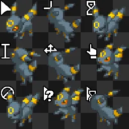 Umbreon (Pokémon Conquest) animated mouse cursor