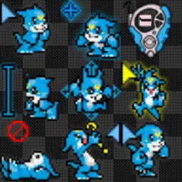 Veemon Digimon animated mouse cursor