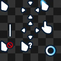 Vision Black and White animated mouse cursor