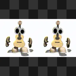 Walking guitar animated mouse cursor