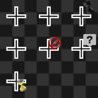 White cross mouse cursor