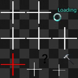 White Crosshair Cross with loading mouse cursor