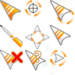 White Fiery Striped animated mouse cursor
